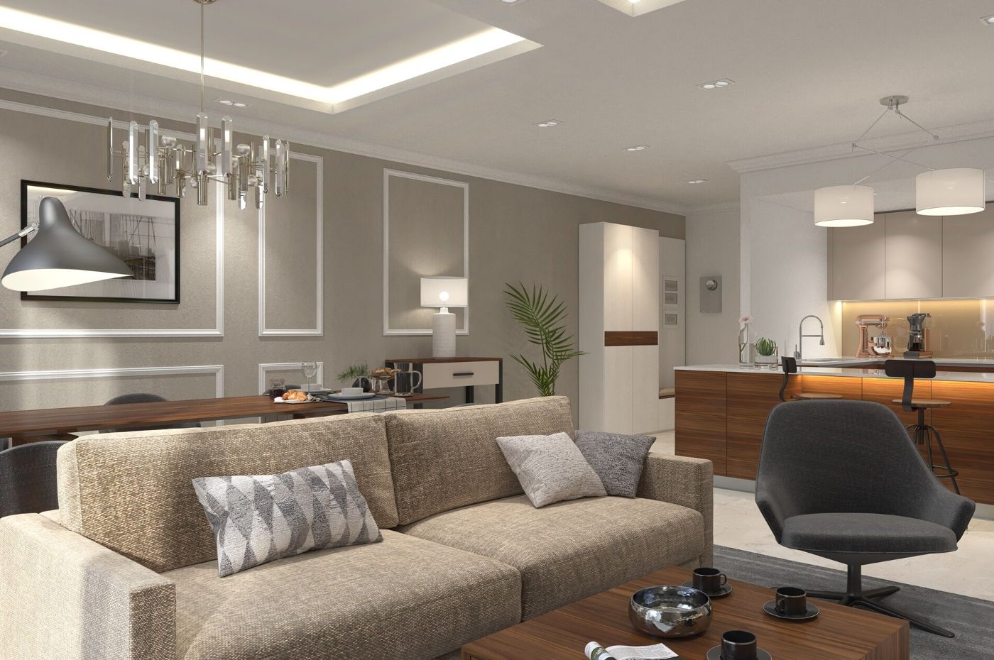 Thiết kế nội thất phòng khách sang trọng theo 8 nguyên tắc cơ bản