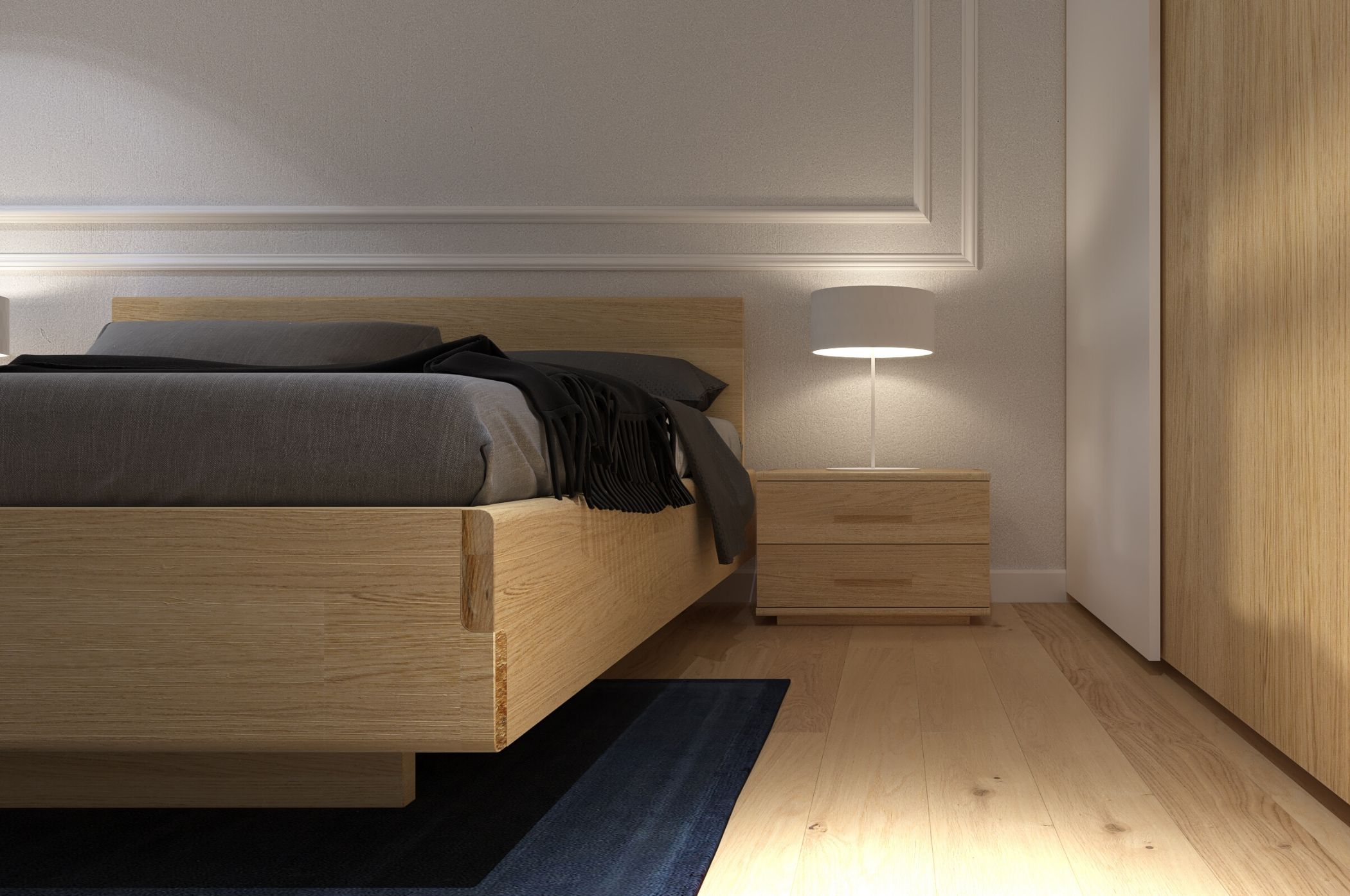 3 mẫu tủ gỗ đầu giường có khóa đẹp mắt và tiện dụng