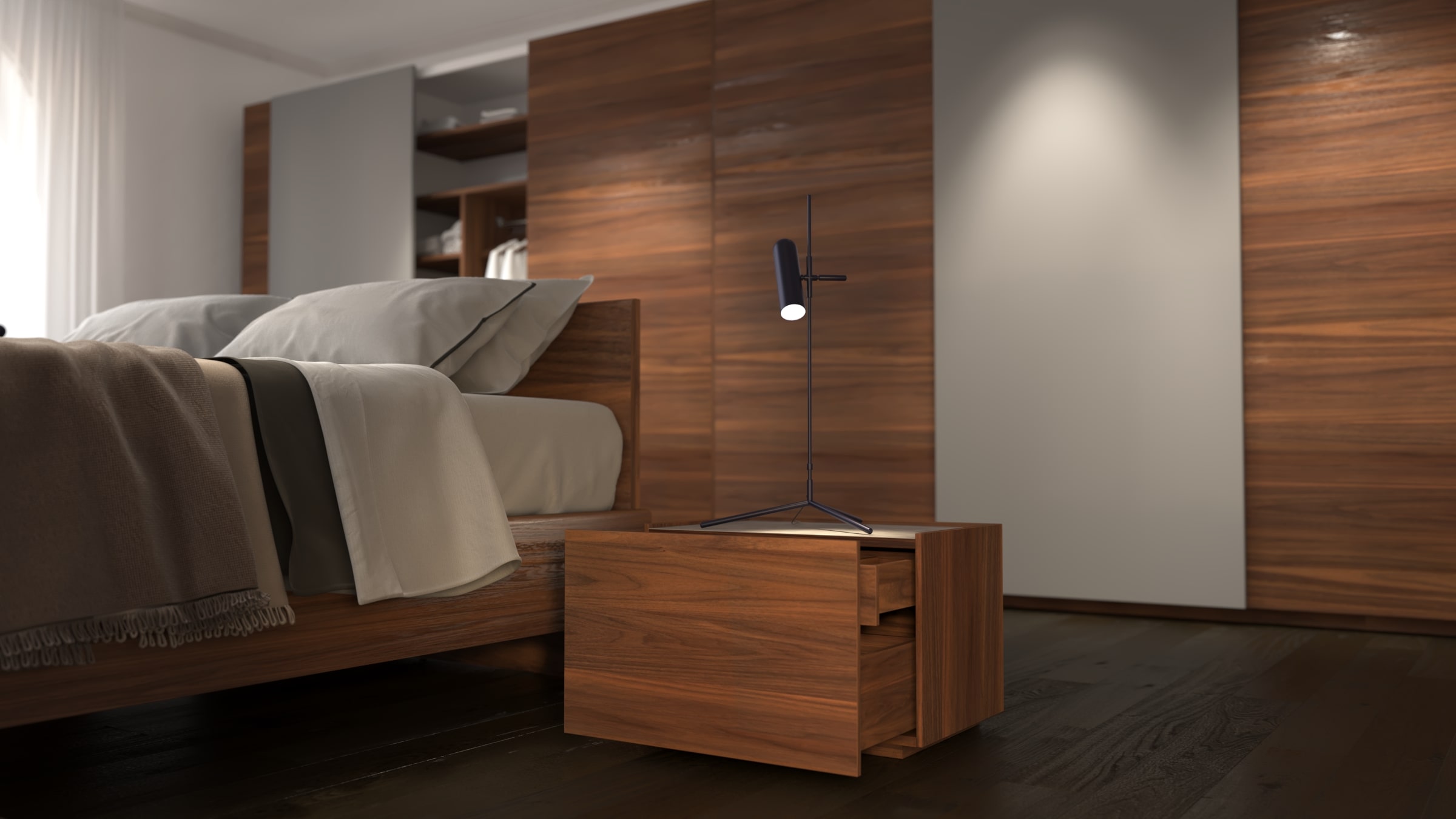 3 mẫu tủ gỗ đầu giường có khóa đẹp mắt và tiện dụng