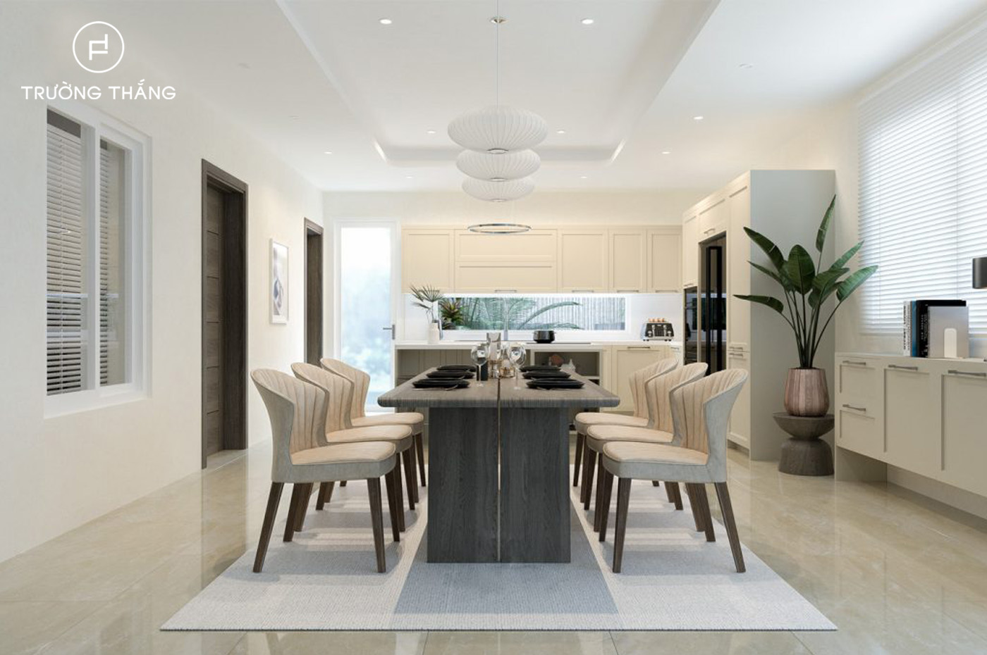 Tủ bếp Tân Cổ Điển biệt thự Bình Dương 
