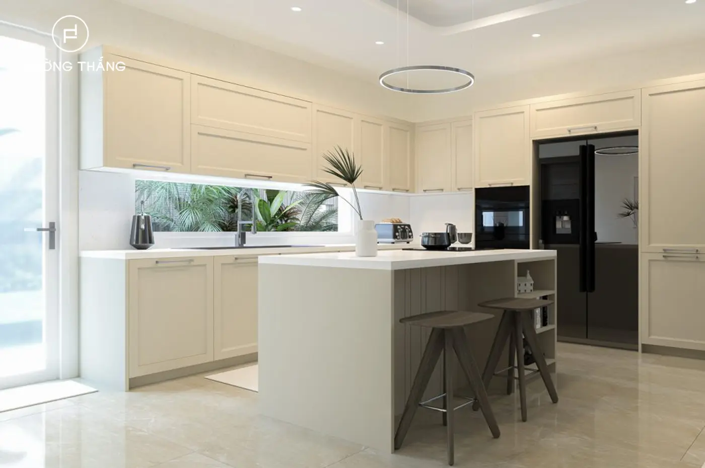 Tủ bếp Tân Cổ Điển biệt thự Bình Dương