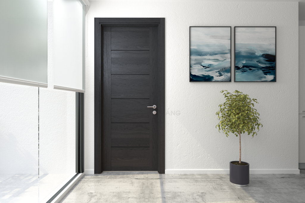 Cửa gỗ màu đen (Charcoal Oak) đang là màu sắc được hiện nay