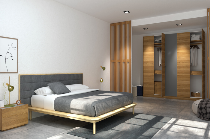 Tủ quần áo gỗ tự nhiên đẹp cùng nghệ thuật thị giác