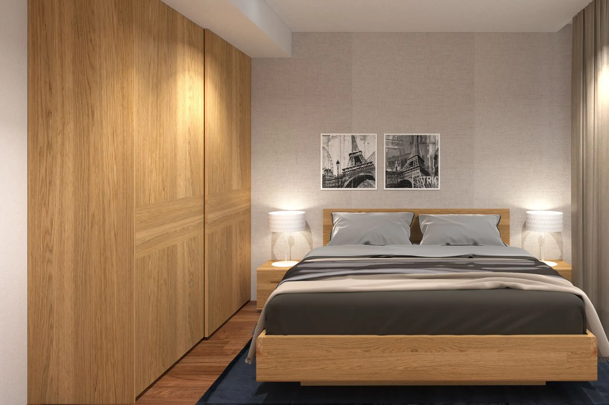 Tủ quần áo gỗ sồi 3 buồng "vui nhộn" với phong cách Funky