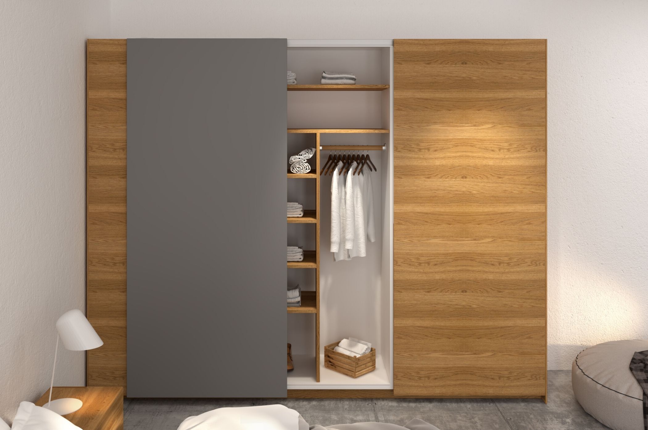 Lựa chọn tủ quần áo gỗ 4 cánh cửa lùa