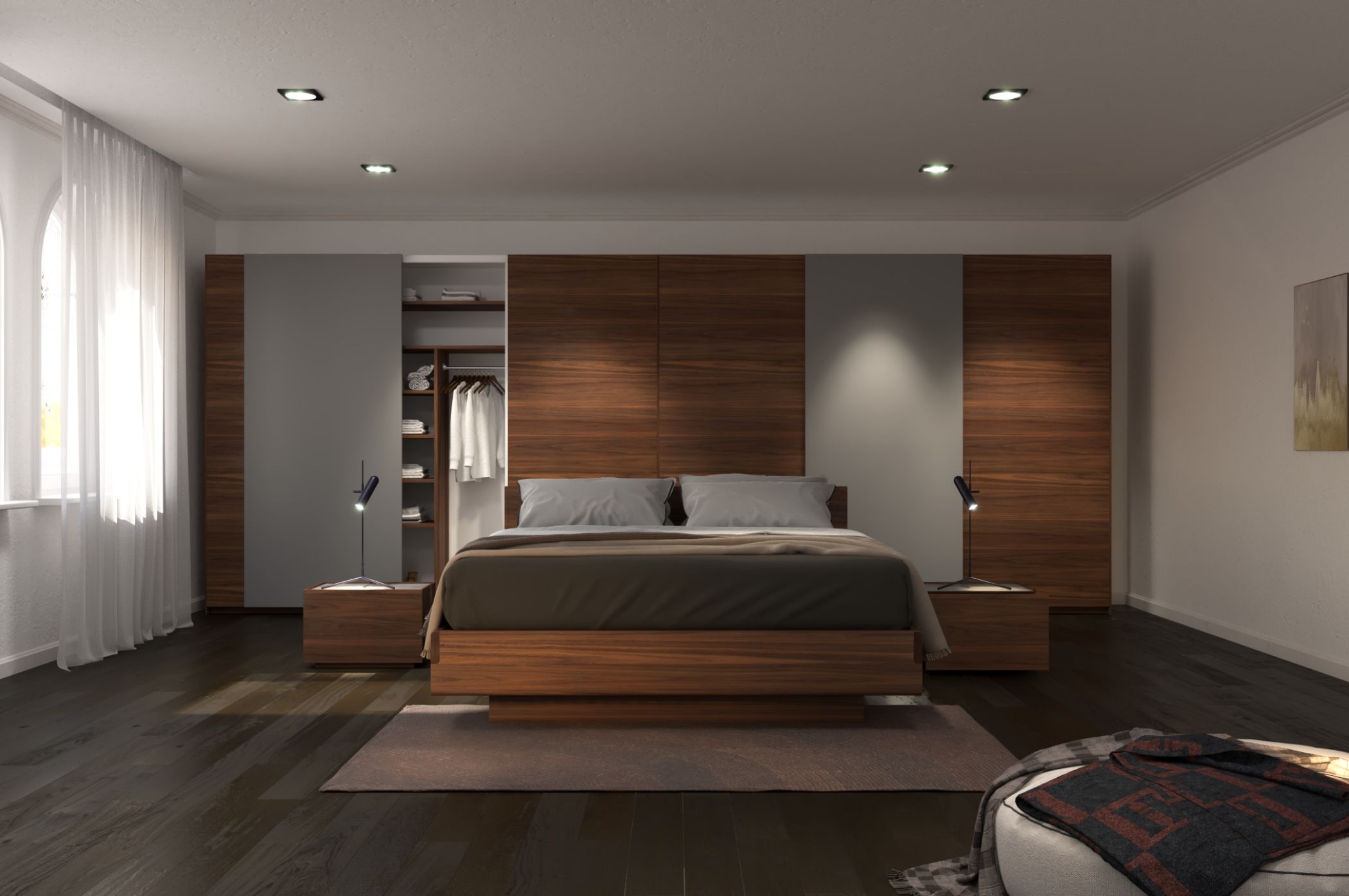 Tủ quần áo gỗ 1m6 tạo nét đẹp trong phong cách Muji