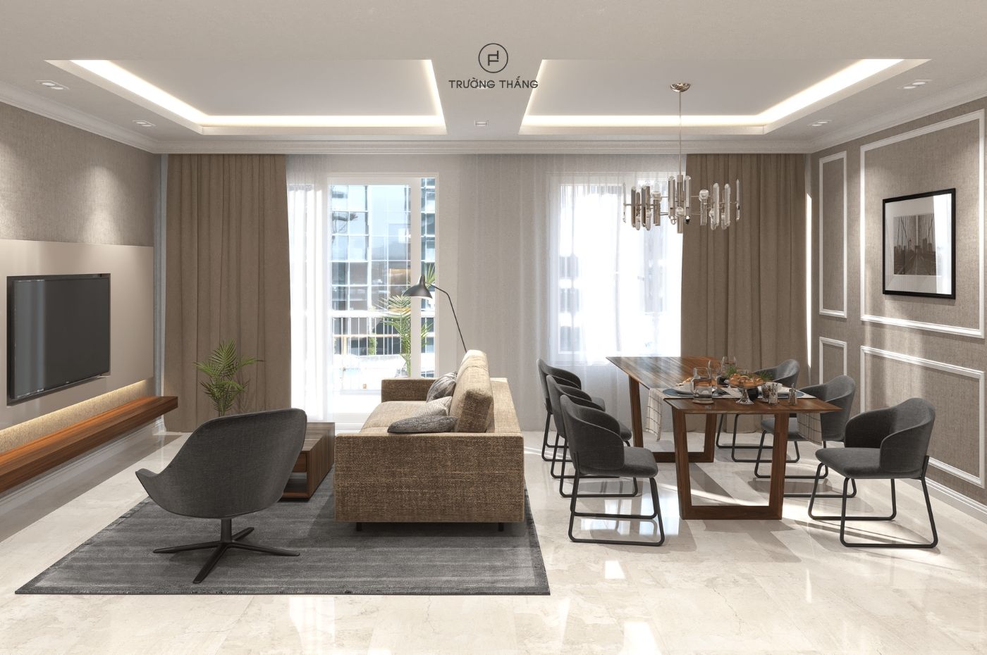 Thiết kế nội thất phòng ăn chung cư: 5 phương án và 3 mẫu đẹp nhất